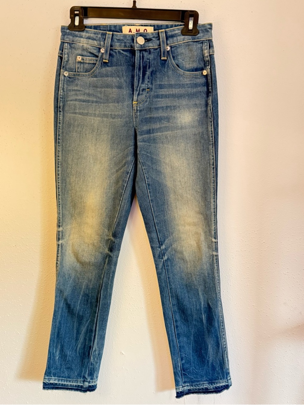 AMO Straight Leg Jeans - Light Blue Wash